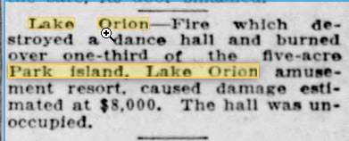 Park Island - Article On Fire Jul 27 1936 (newer photo)